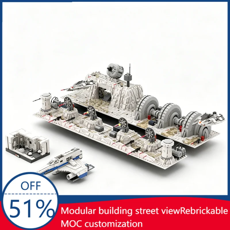 

NEW 8351 PCS MOC Rebel Base Bundle Sci-Fi Scene Model Building Blocks Customize Assembly Educational Toy Birthday Christmas Gift