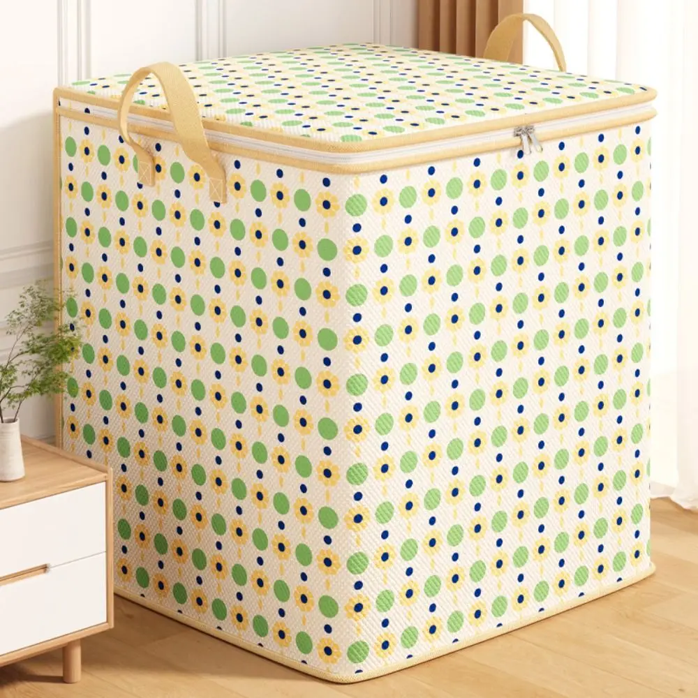 Fabric Clothes Quilt Storage Bag Foldable with Handles Home Moving Storage Bag Dust-proof Bag Closet Organizer