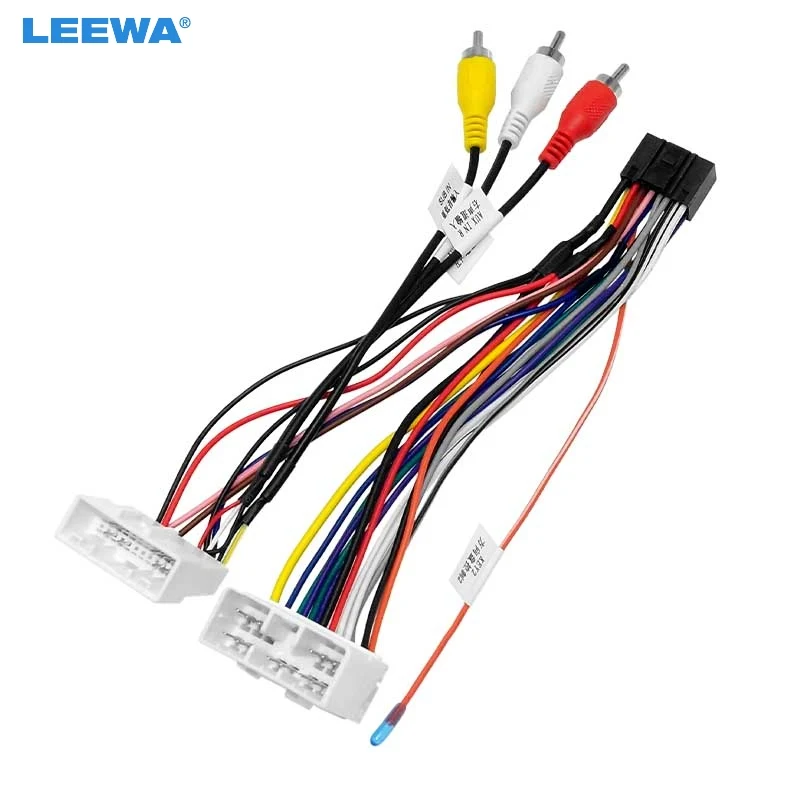 LEEWA Car Stereo Audio 16PIN Android Power Cable Adapter For Subaru Forester CD/DVD Player Wiring Harness