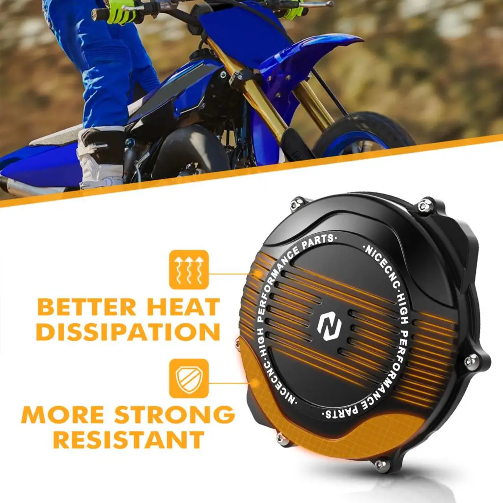 NICECNC For Yamaha YZ250X 2016-2023 YZ250 2008-2024 2023 2022 2021 오토바이 클러치 커버 가드 보호대 빌렛 알루미늄 블랙