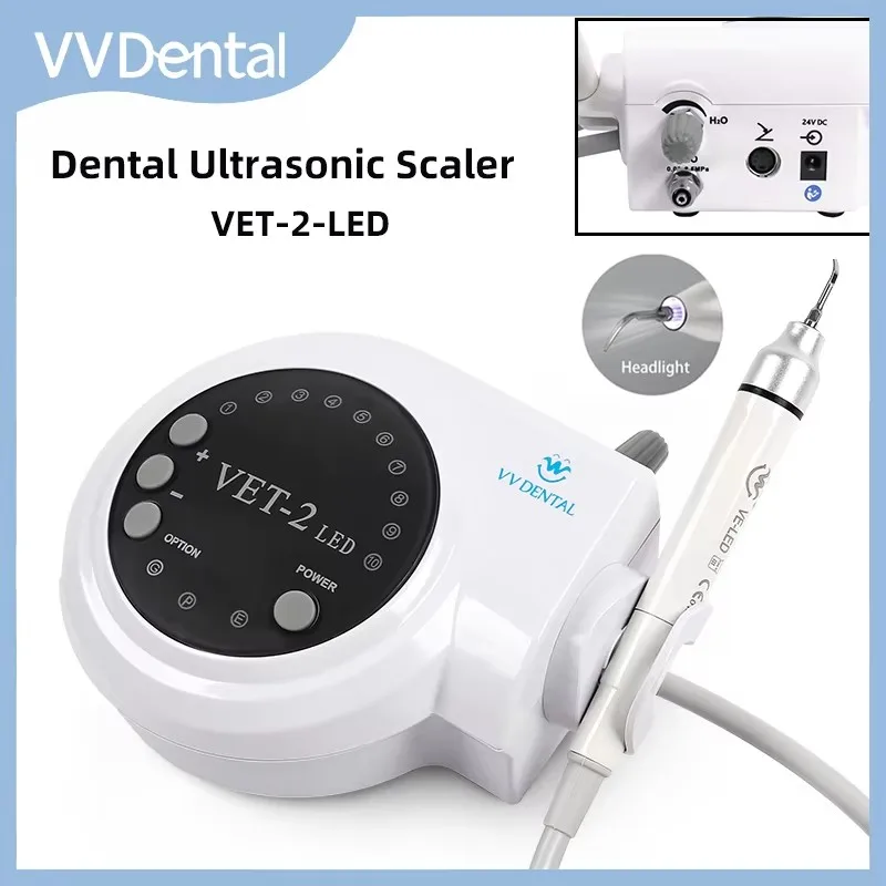 

VVDental Ultrasonic Scaler Machine With LED Light Remove Tooth Calculus Smoke Stains Oral Care Teeth Whitening Tool For Dentists