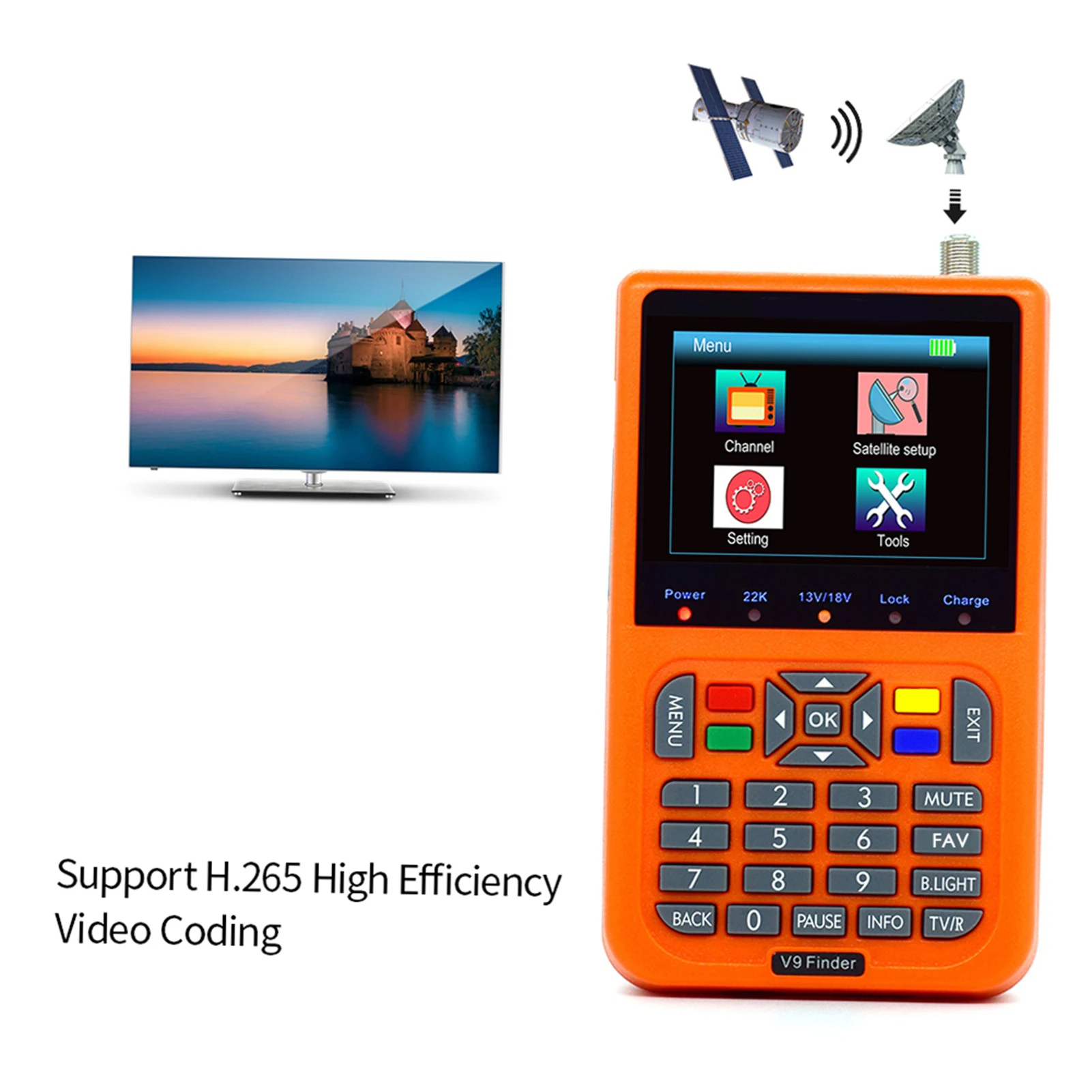 V9 Digital Lcd Sate…