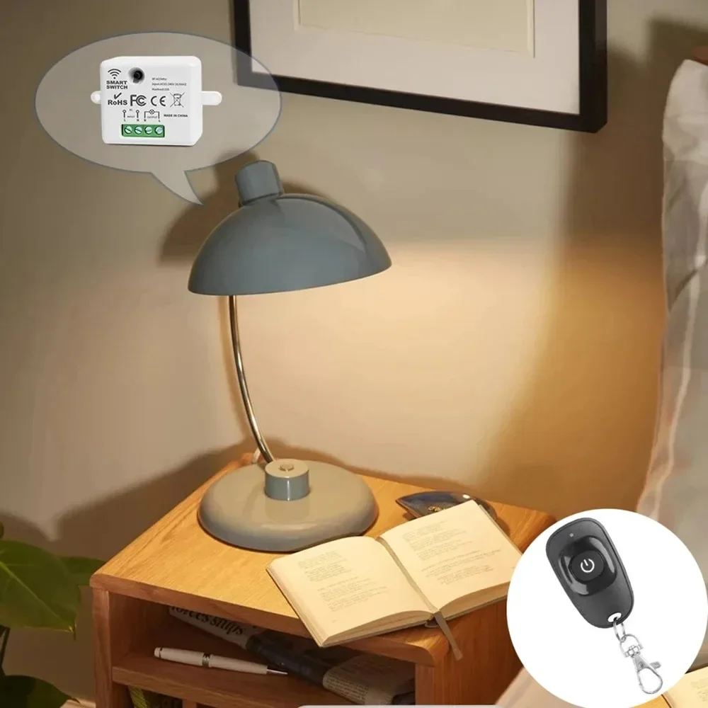 433Mhz Universele Draadloze Afstandsbediening Schakelaar 110V 220V 240V 10A Relais Mini Ontvanger Afstandsbediening voor Thuis Led Licht Lamp