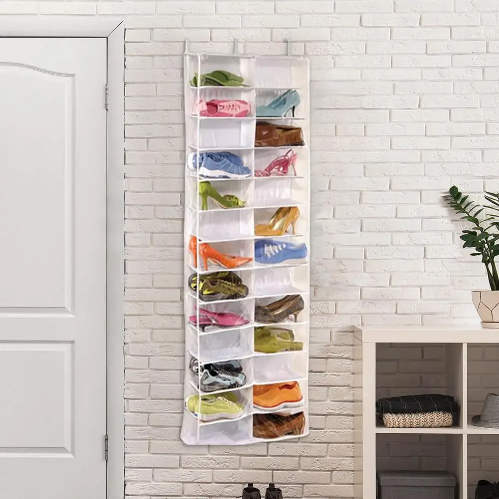 160cm Over The Door Shoe Rack Hanging Shoe Organizer With 26 Large Pockets Over-the-Door Storage Bag For Closet Door Dormitory view 2