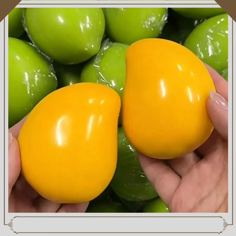 2026 New Arrival Hot Handmade Crispy Mango Squeeze Ball, ASMR Crunchy Block Filled Stress Relief Fidget Toy for Adults