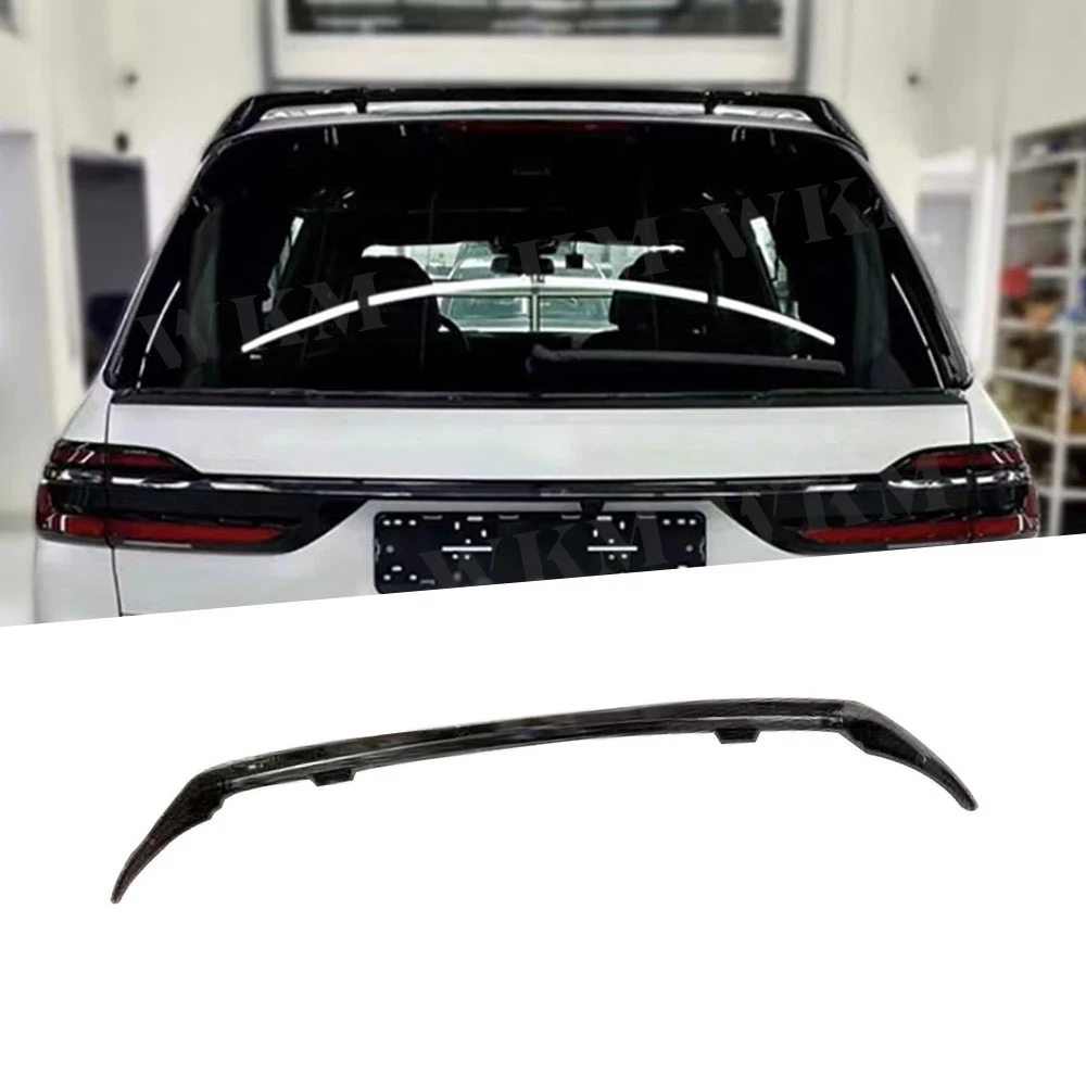 ABS Roof Spoiler Lip Rear Wing Rear Roof Spoiler For BMW X7 G07 LCI Sport 2023+ Carbon Look Gloss Black 