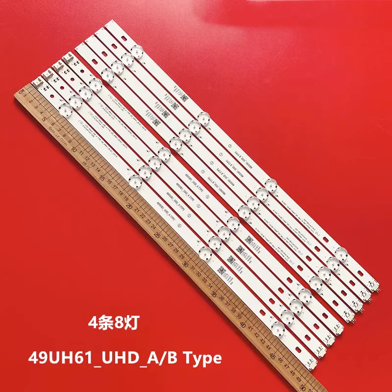 8 PCS/set LED Backlight Strip for 49UH610V 49UH603V 49UH601V 49UH620V 49UH6100 49UH61_UHD_A B HC490DGN-SLNX5-514X