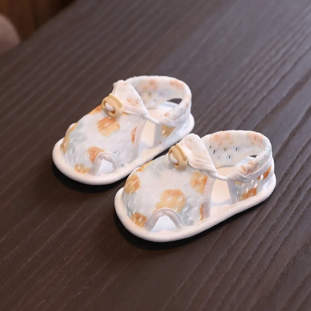 Zapatos de bebé informales transpirables, zapatos de malla de suela blanda para niños pequeños, cómodas sandalias antideslizantes lavables a máquina para primeros pasos