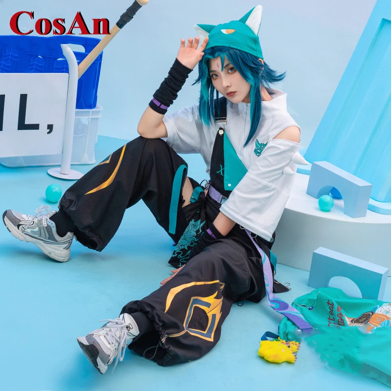 CosAn Game Genshin Impact Xiao Cosplay Costume Derivative Product Nifty Lovely Overalls Daily Wear Fashion Clothing S-XL New