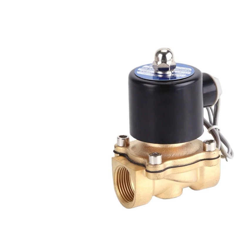 For 220V Copper Solenoid Valve Normally Closed Brass Electronic Control Valve 4 Points 2W160-15 Valve 025-08DN50 25