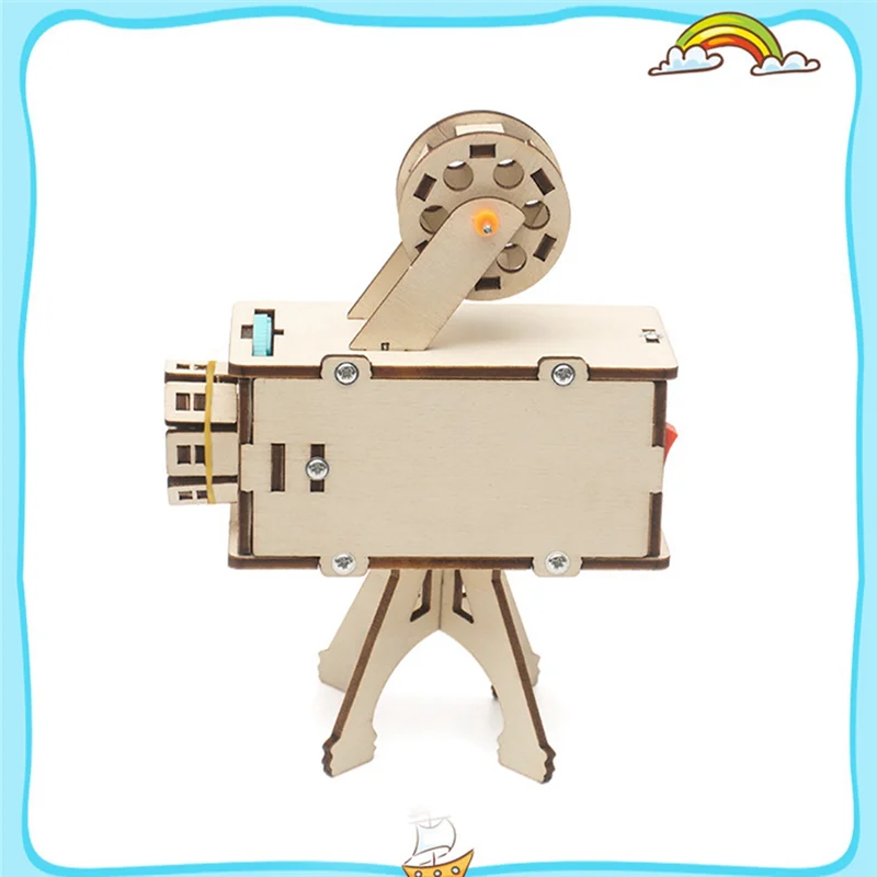 A13E-DIY Epidiascope Projector STEM Kits Learning Educational Wooden Puzzle Games For Kids