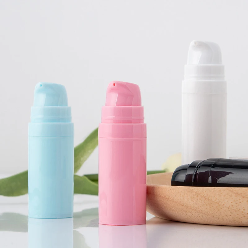 5/10/15ml Empty Airless Pump Bottles Mini Lotion Vacuum Cosmetic Containers Women Make Up Travel Emulsion Bottle