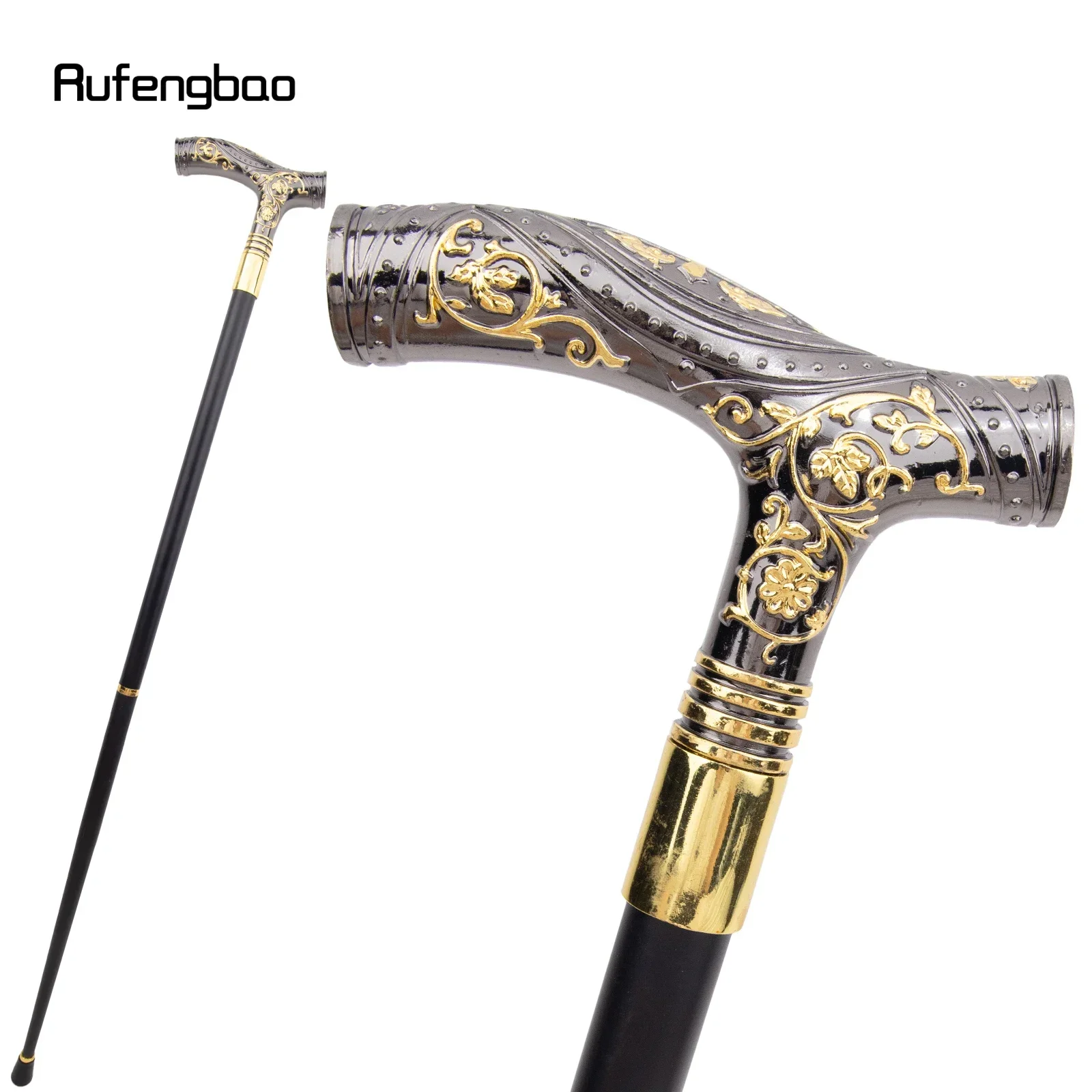 

Золотисто-черная роскошная цветочная ручка, модная палочка для косплея, декоративная трость для вечеринки, элегантная роскошная коробка 94 см, сценическая трость для выступлений