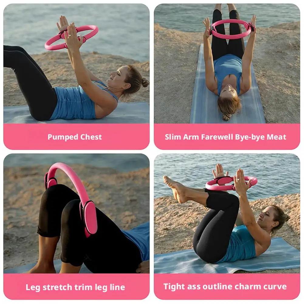 مجموعة بيلاتيس مكونة من 13 قطعة، حلقة مقاومة لليوجا - تدريب عضلات الساق، أداة سحب قوة الأطراف، معدات تمارين اللياقة البدنية في صالة الألعاب الرياضية المنزلية