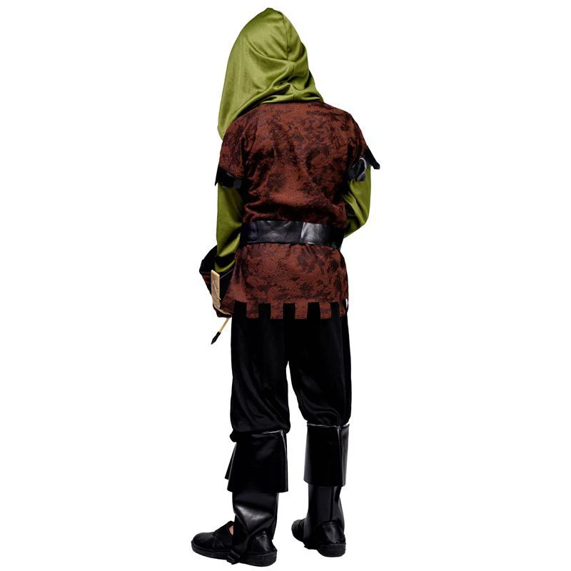 Kids Archer Costume Boys Hunter Costume Robin Hood Cosplay Halloween Purim Carnival Party Performance Outfits