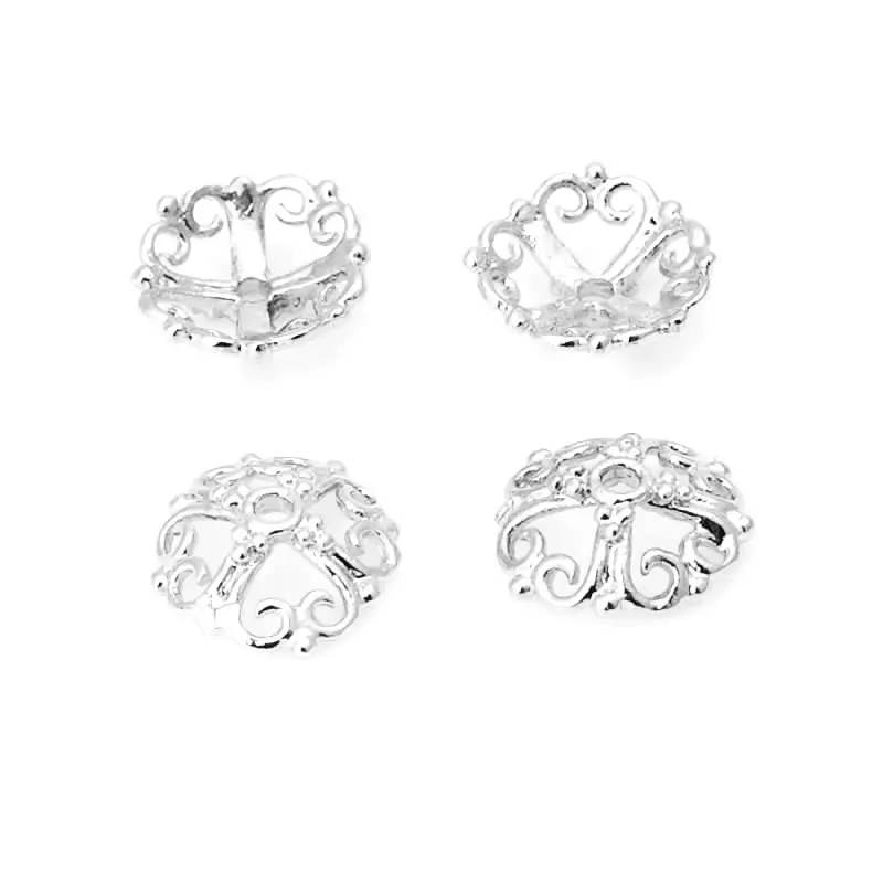 Perles croisées en laiton pour documents en or 18 carats, capuchons à pampilles, bijoux de haute qualité, accessoires de bricolage, 9mm, 30 pièces