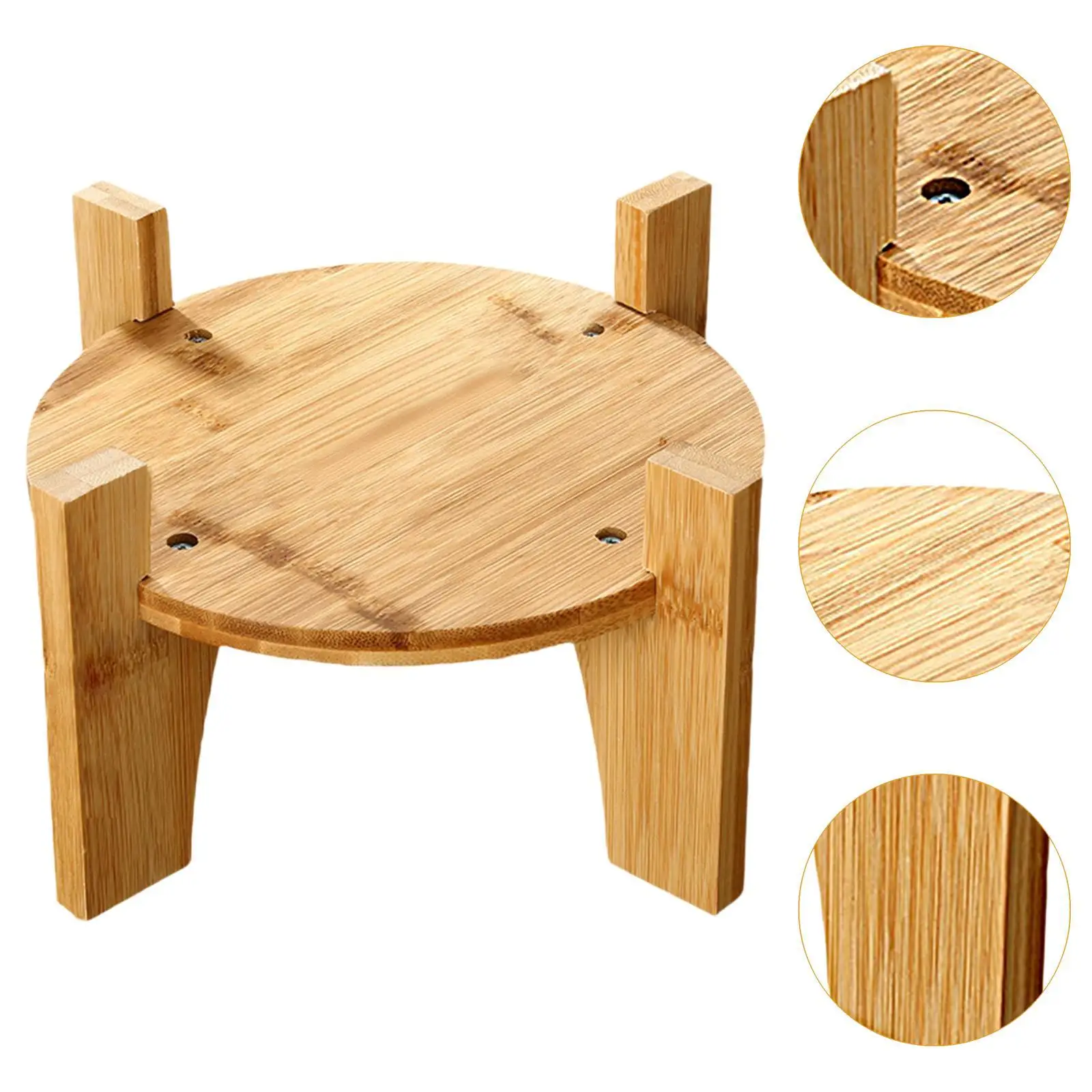 Multipurpose Drink Dispenser Stand Rack de jarro de vidro Suporte de madeira Display Riser para cozinha Home Barras de bancada