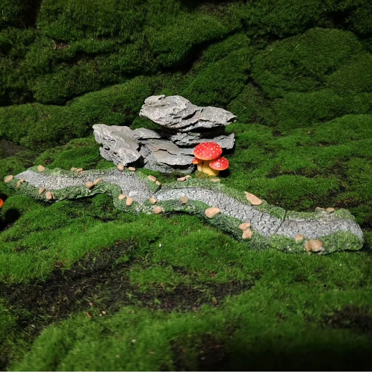 Simulazione Percorsi di pietra Modello Pietra di roccia curva Scena stradale Fata in miniatura Giardino Decorazione paesaggio domestico Accessori fai da te 1 PZ