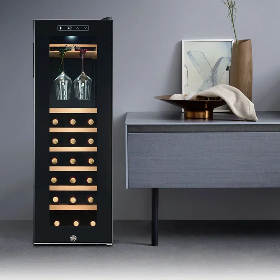 Display Wine Cabinet Modern Living Room Corner European Glass Deco Cooler Wine Rack Standing Refrigerator Kast Club Furniture