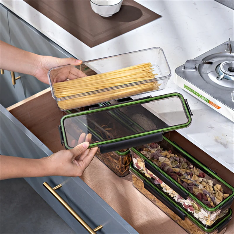 

Fresh-Keeping Box Sealed Moisture-Proof Food Grade Large Capacity Kitchen Container Food Noodles Storage Home Kitchen Gadgets