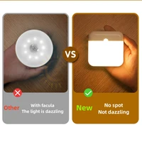 Motion Sensor Led Light Usb Charging Square Lamp for Bedroom Kitchen Stair Hallway Wardrobe Cupboard Lighting 5
