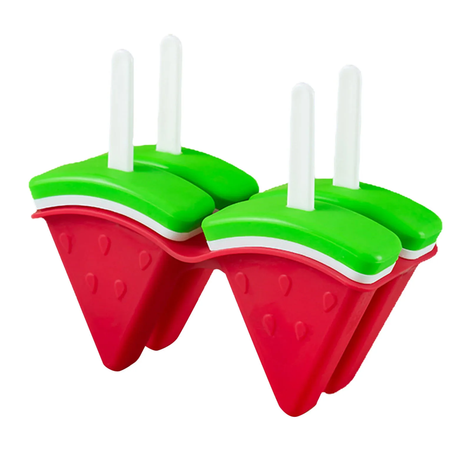 أربعة حفرة سيليكون البطيخ المصاصة قالب الثلج قالب الثلج سيليكون الجليد البوب Moldsmold قابلة لإعادة الاستخدام سهلة الإصدار الجليد البوب جعل