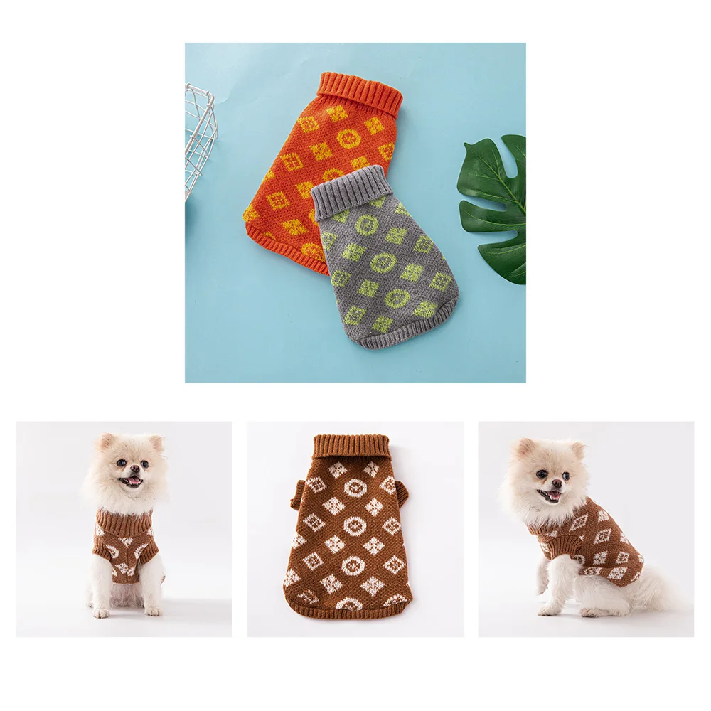 High Quality Winter Thickened Pet Sweater Comfortable High Elasticity Tide Brand Dog Clothes Corgi Small Dog Pet Coat