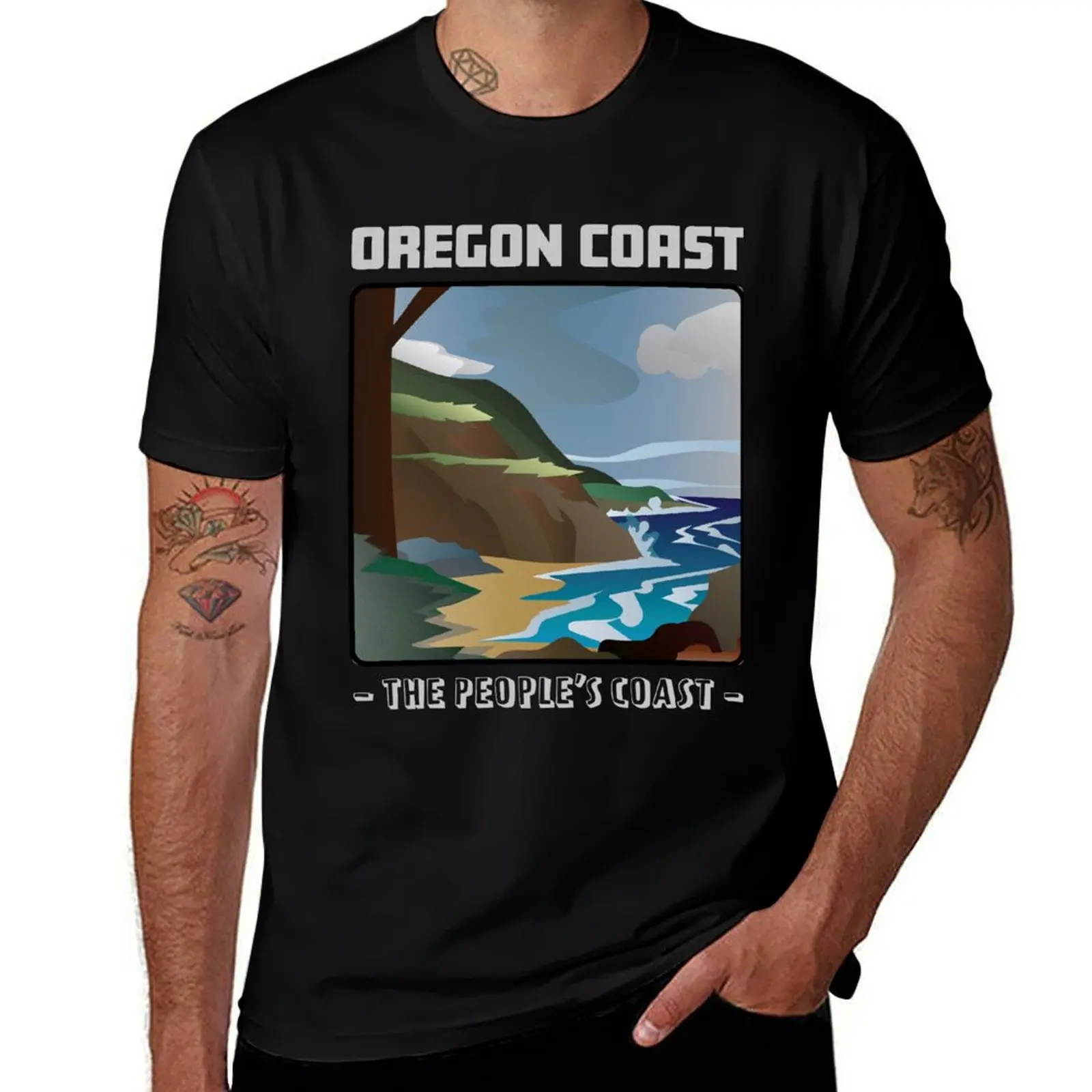 Oregon Coast - The People's Coast T-Shirt t shirts for man slim fit T-Shirt