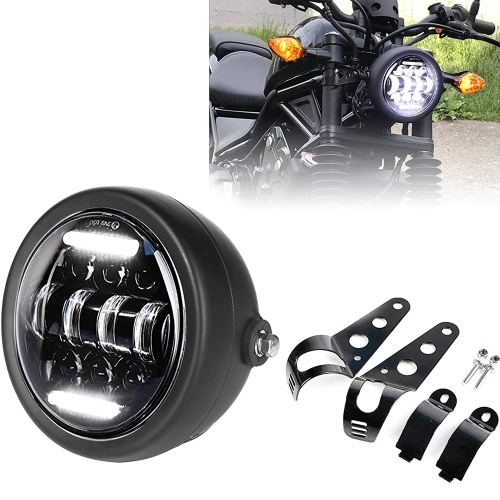 

Фара мотоциклетная 5,75 дюйма 40 Вт с чехлом 1 комплект для мотоцикла Harley-Davidson Suziki Custom Sportster Honda Shadow