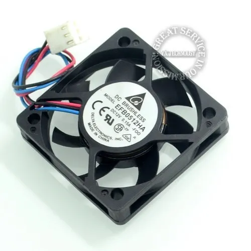 For Delta 3-wire 50*50*10mm 50mm EFB0512HA 5010 12V 0.15A 5cm  PWM speed cooling fan