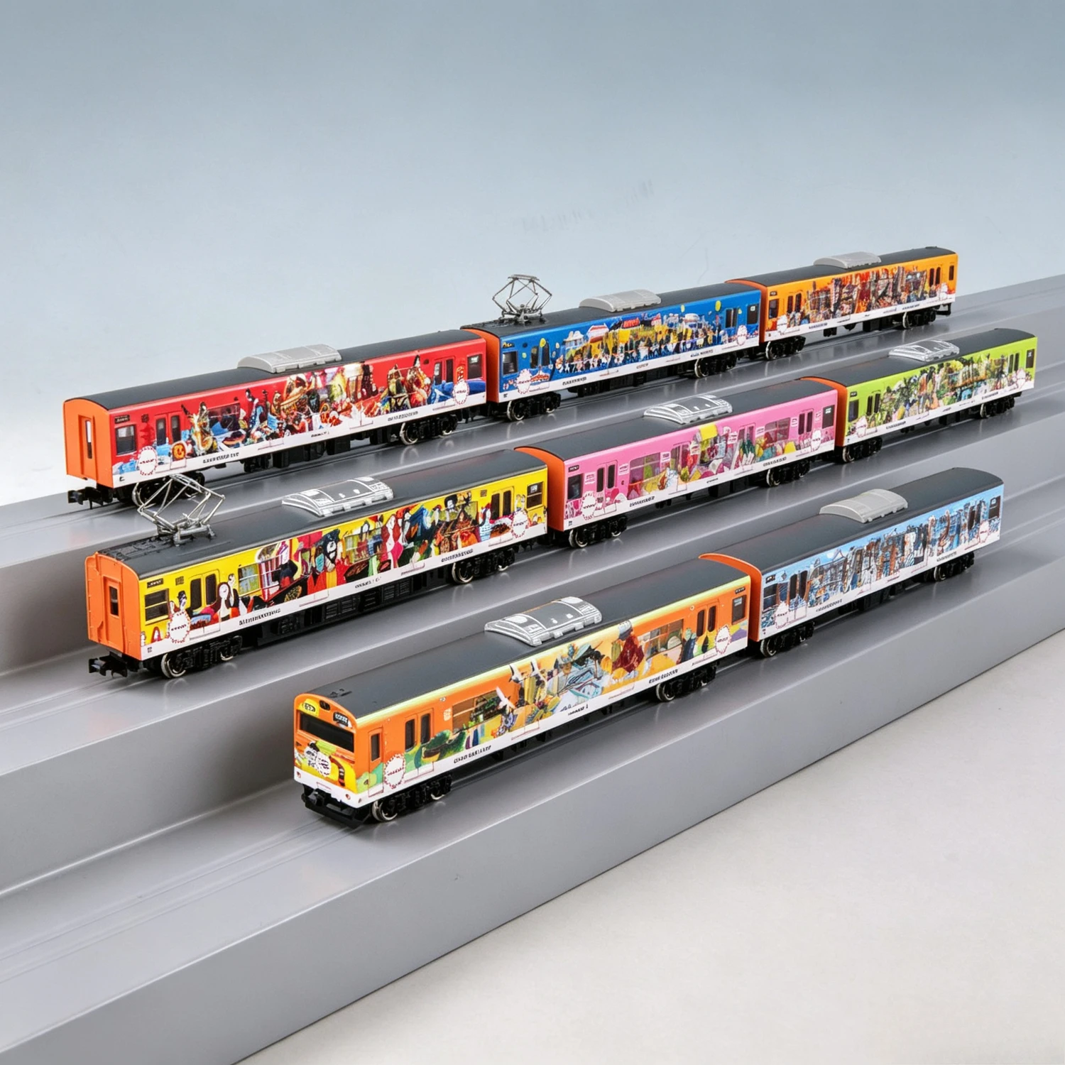 N Type 1/160 Scale Model Train Series 103 Commuter Tram 50812 Painted 8-car Railway Model A Gift for Train Enthusiasts