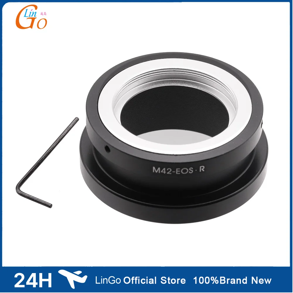 LinGo M42-EOS R Lens Mount Adapter Ring for M42 Lens and for Canon EOS RF Mount Camera,Lenses Accessories Lens Adapter