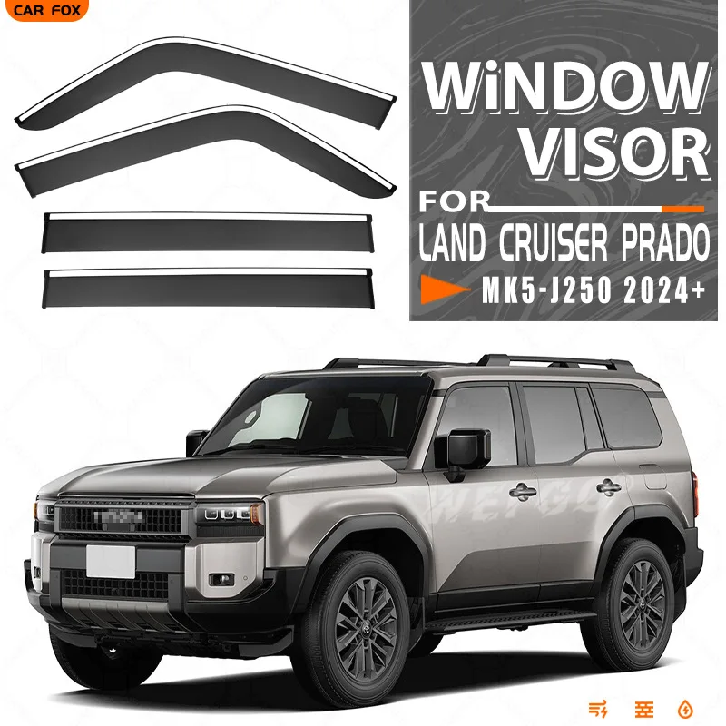 

Suitable for Toyota Prado Window Deflector Car Window Rain Guard Car Decorative Accessories Easy to Install