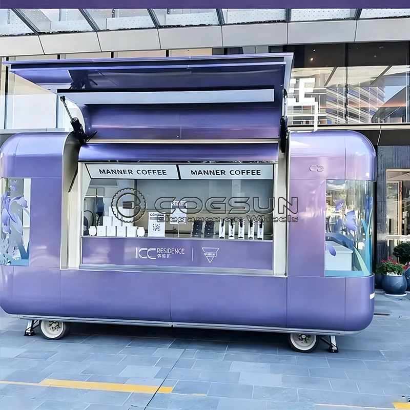 

Cogsun Mobile Fast Food Truck Concession Trailer Coffee Kiosk Station for Ice Cream Hot Dog Fast Food Outdoor Catering Sale