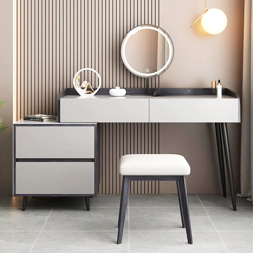 Luxury Dressing Table Modern Simple Small Family High Sense Light Luxury Storage Dresser Make up Table for Bedroom