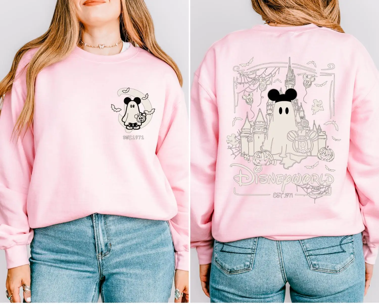 Herfst/Winter Disney Mickey Minder Angstaanjagend Feest Halloween Mickey Ghost Festival Cadeau Hoodie SeriesBest Time Sweatshirt