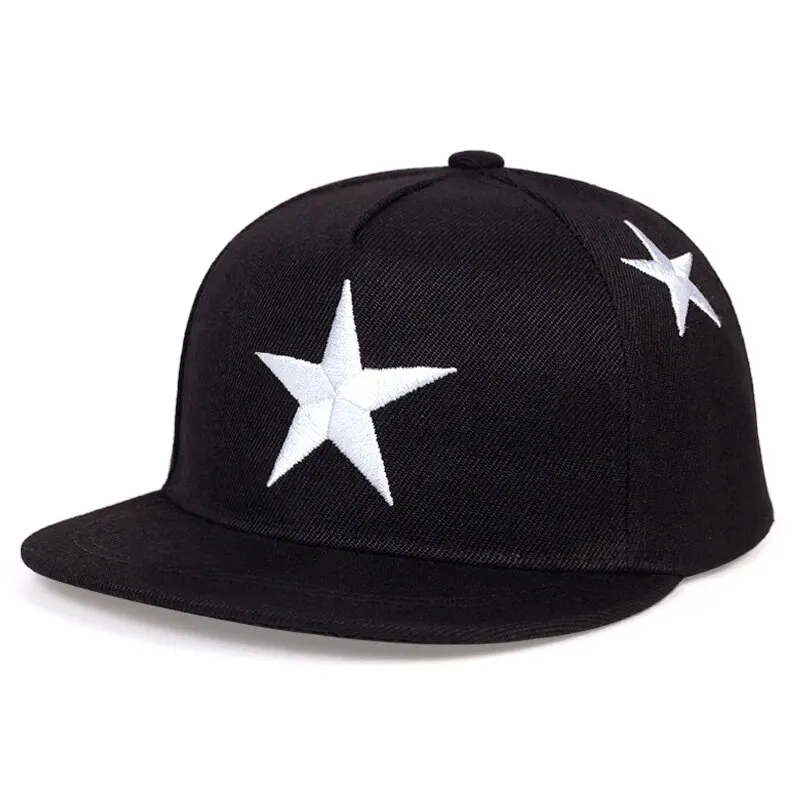 Children Five-pointed Star Embroidery Baseball Caps Hip-hop Hats Spring and Summer Outdoor Adjustable Casual Hats Boy Girl Trave