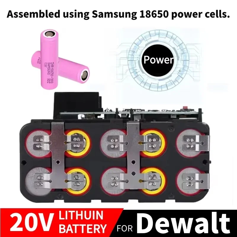 สําหรับDewaltเดิม 20V DCB200 12.0Ahเปลี่ยนแบตเตอรี่ลิเธียมBattery18V DCB201 DCB204 DCB205 DCB206 DCB180 DCB181 DCB182 DCB184