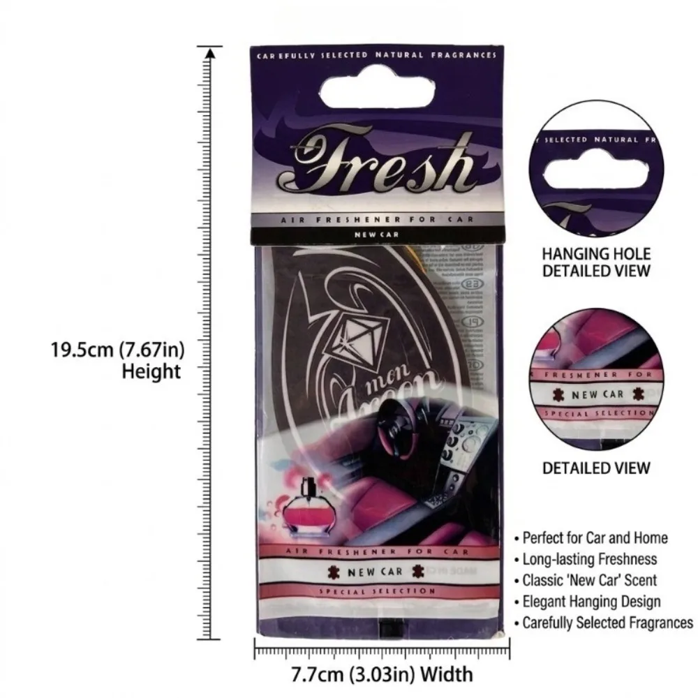 Car Air Freshener Natural Scented Tea Paper Auto Hanging Vanilla Perfume Fragrance Leaf Shape Car Accessories Interior