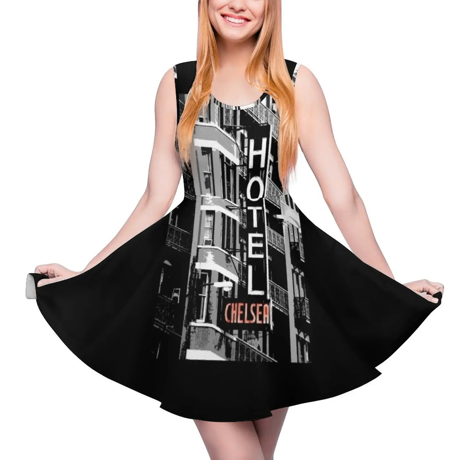 

Hotel Chelsea Sleeveless Dress womans clothing beach dresses african dresses for woman