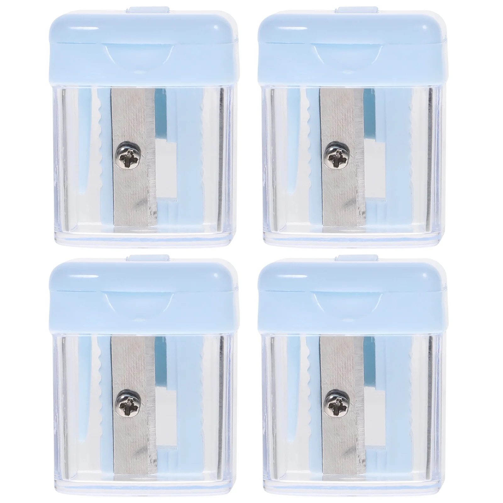 

4pcs Brow Pencil Sharpener Single Hole Tool For Eyebrow Lip Liner Pencil Makeup Supplies Travel Size