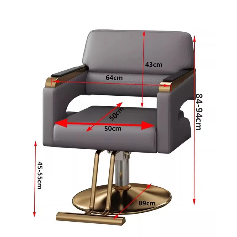 European Unique Barber Chair Salon Hair Shop High-end Comfy Comfort Trendy Barber Chair Perm Hair Modern Silla Home Furniture