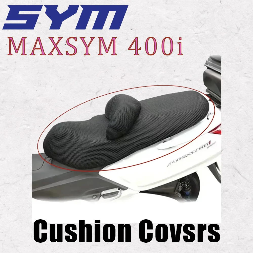 Capa de assento da motocicleta para sym maxsym 400i maxsym400i max sym 400 assento proteger almofada 3d favo de mel malha assento capa de assento