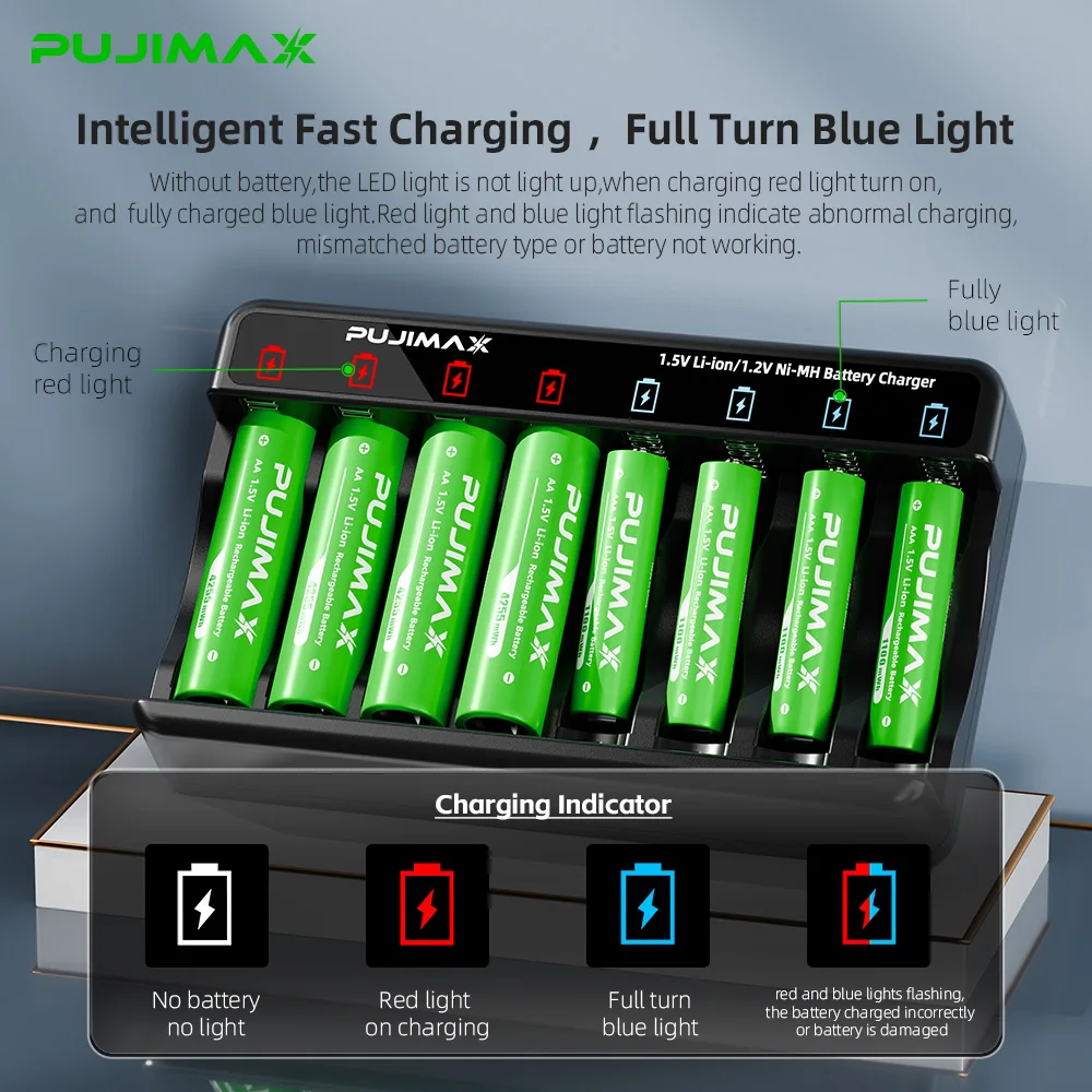 flashing red duracell battery charger no light