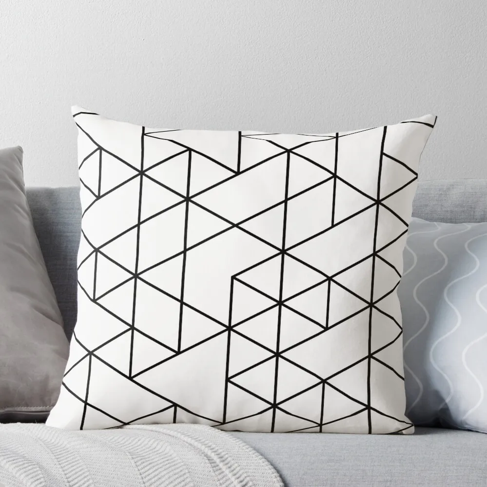 

triangles, black and white Throw Pillow Custom Cushion Cushion Cover For Sofa Sofa Cushion Cover Sofa Covers For Living Room