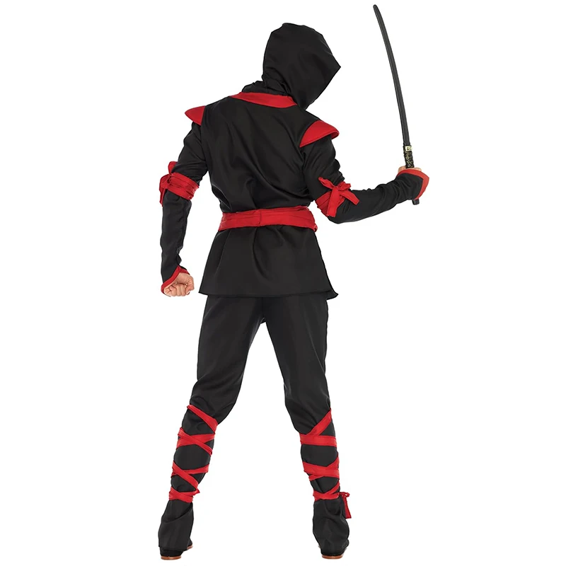 Men Assassin Costume Fashion Long Sleeve Shirt Pants Belt Set Halloween Killer Cosplay Outfits