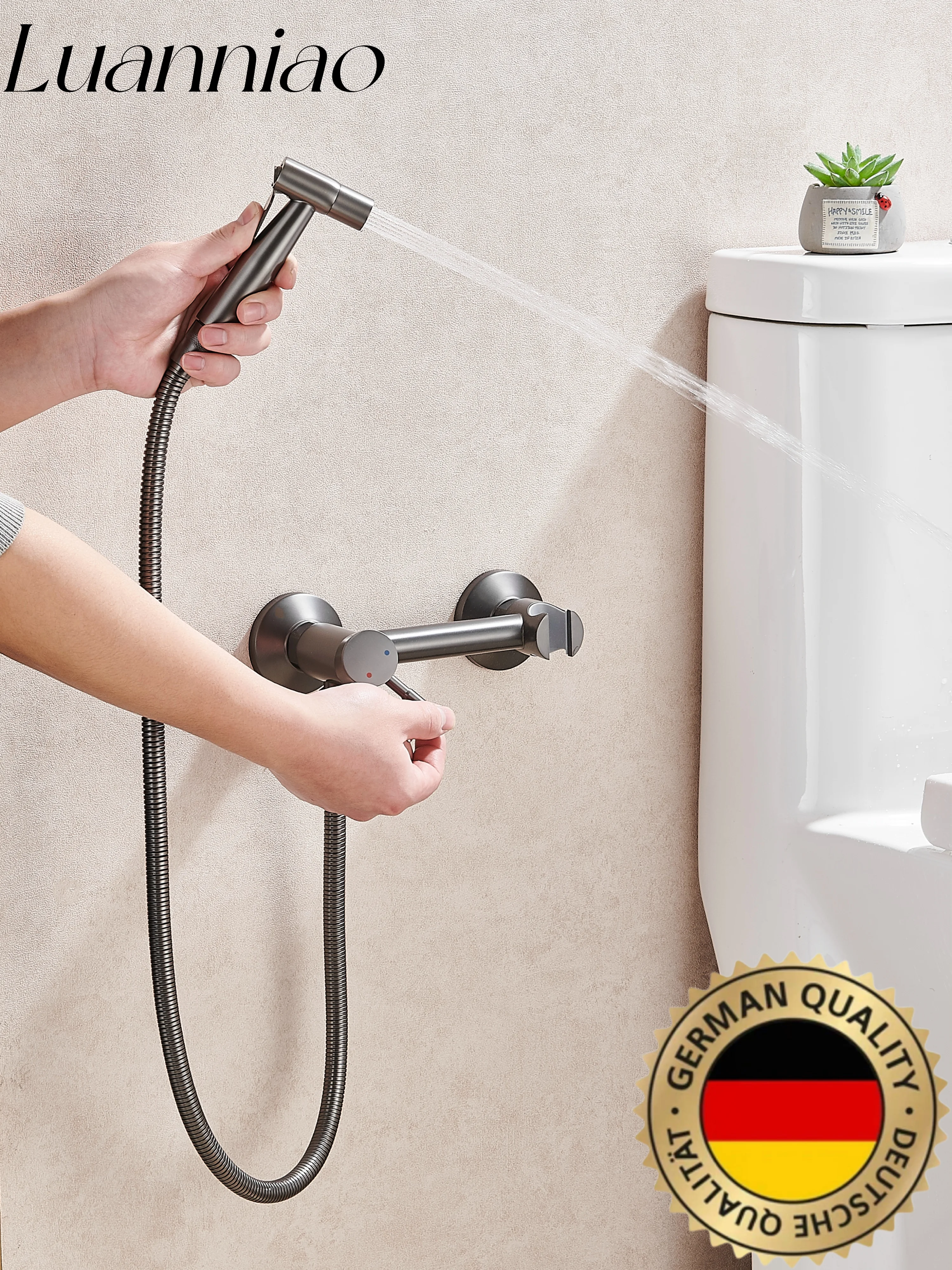 

Ручной портативный распылитель для унитаза для биде, латунная сталь, самоочищающаяся насадка для душа в ванной комнате, смеситель-спрей, аксессуары для домашней ванной комнаты