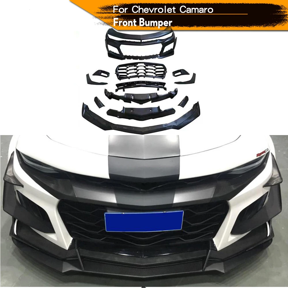 Carbon Fiber / FRP Front Bumper Lip Spoiler For Chevrolet Camaro 2016 - 2019 Front Bumper Lip Spoiler Splitters Body Kits