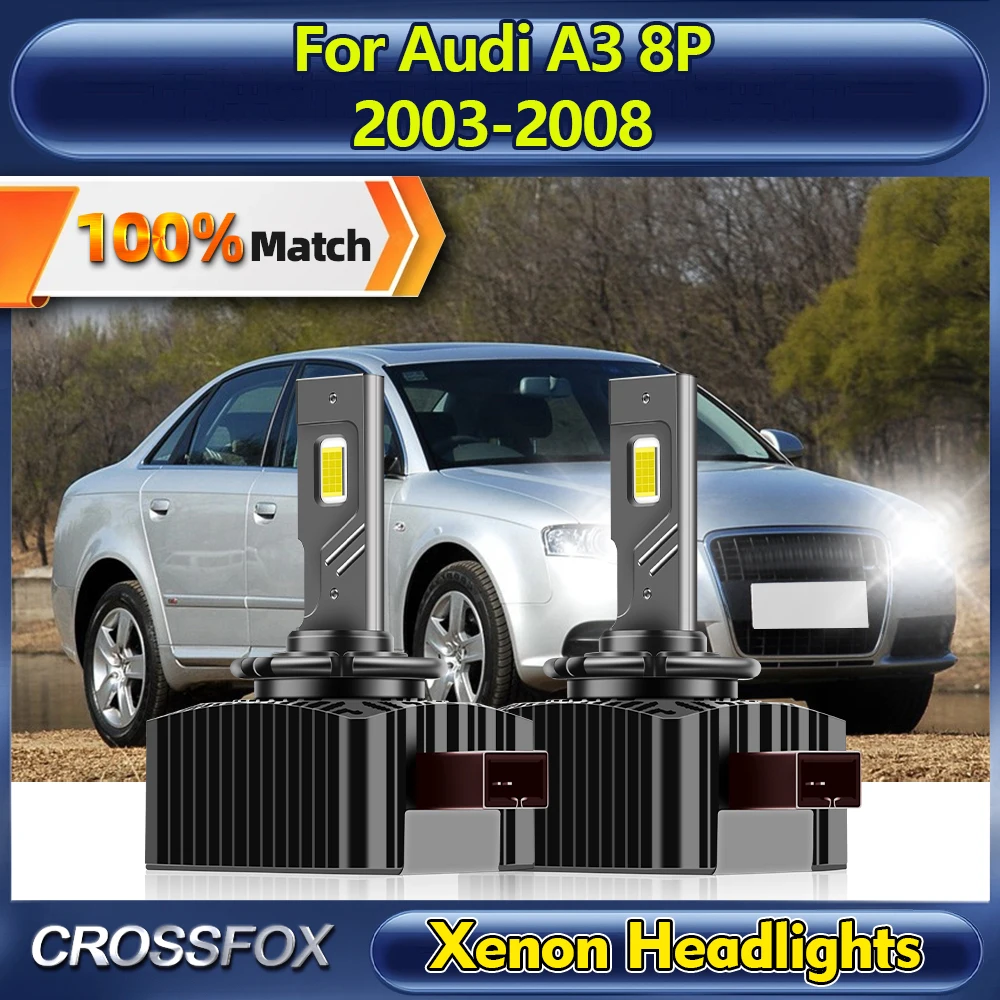 

120W D1S Canbus LED Headlight Bulbs 30000LM HID Xenon Lamps 12V Super Bright For Audi A3 8P 2003 2004 2005 2006 2007 2008