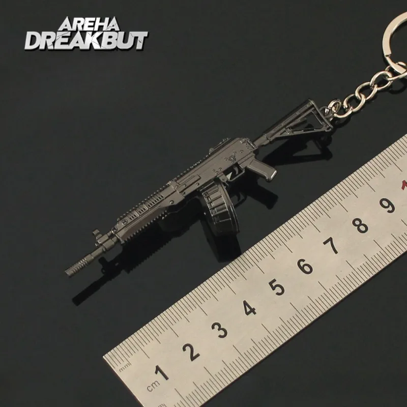 Mini ametralladora RPK16 de 9cm, modelo Weapo, periféricos de juego, juguetes de aleación, adornos, llavero, colgante, colección artesanal